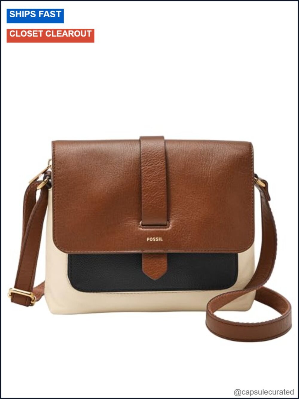 Genuine Leather Crossbody Purse Handbag with Pockets